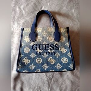 Guess Blue and Cream Women's Bag